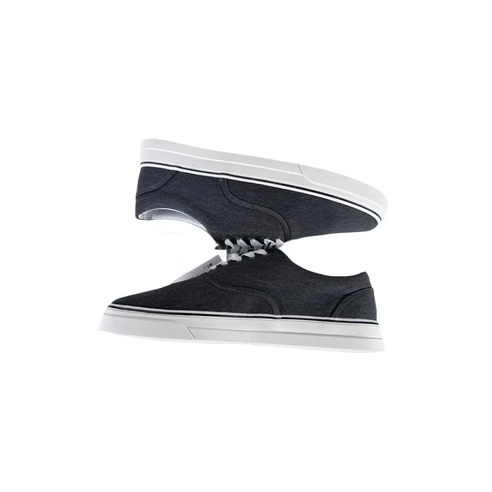 Chaps Men's Memory Foam Casual Canvas Lace-Up‎ Sneakers Shoes Charcoal Gray